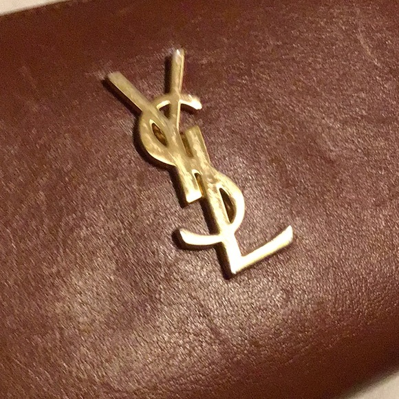 Vintage. YSL Brown Leather Wallet - Picture 5 of 11